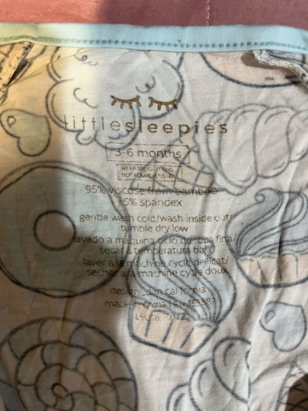 Little Sleepies Sweet Treats Dessert Print bamboo zippy 3-6m - Picture 4 of 5